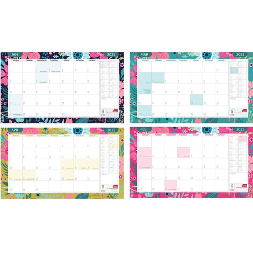 [WS6YVDS01] Sasco Half Desk Month to View 2025 Planner (450x277mm)