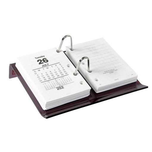 [WS6HBZN01] Sasco Side Hole Calendar Desk Stand (Brown)