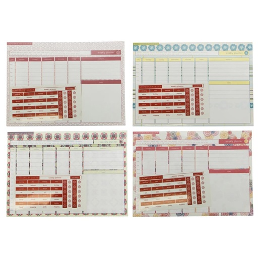 [BM4DSVX01] Lantern Studios Weekly Planner Assorted 4pk