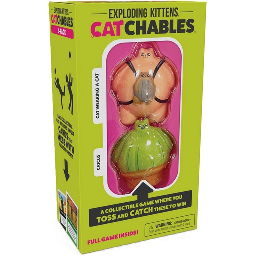 [VR10LMQZ01] Catchables 2-Pack #2 Cat-wearing-a-cat & Catcus Party Game
