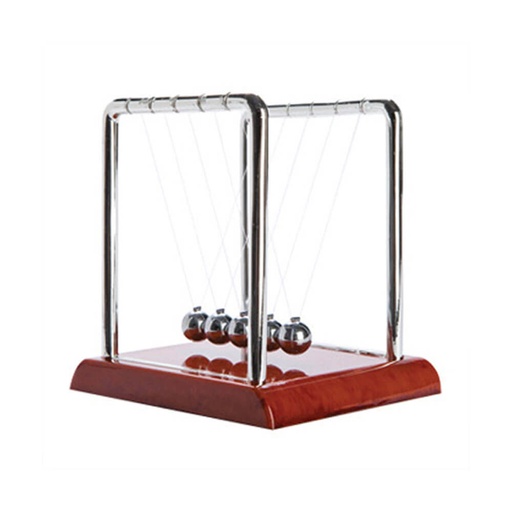 [MI3LBB01] Newton's Cradle w/ Wood Look Base