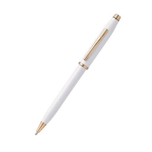 [BM1CIW01] Century II White Lacquer/Rose Gold Ballpoint Pen