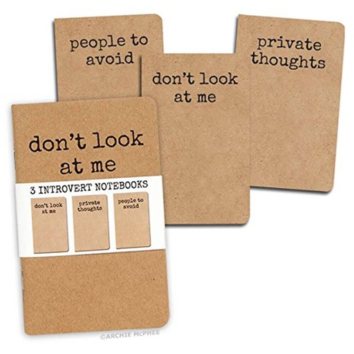 [WV1INS01] Archie McPhee Introvert Notebooks Set of 3