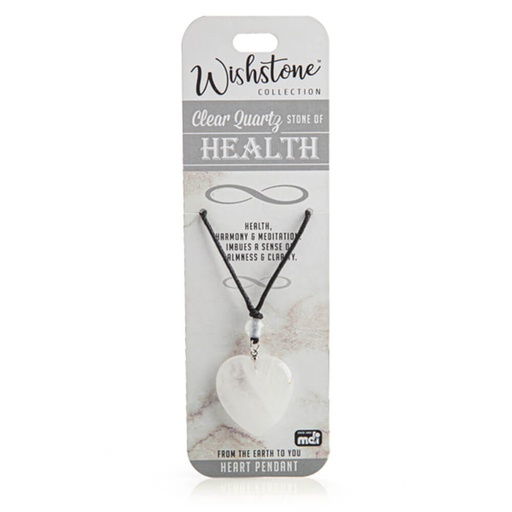 [MI19QHP01] Wishstone Collection Clear Quartz Heart Pendant