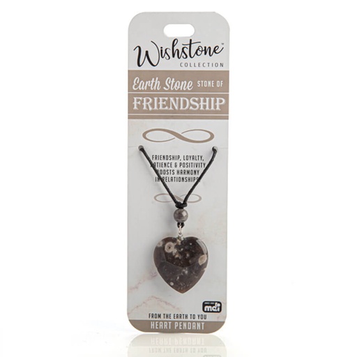 [MI19HPT01] Wishstone Collection Earth Stone Heart Pendant