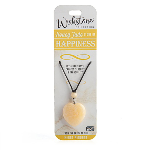 [MI19HHT01] Wishstone Collection Honey Jade Heart Pendant