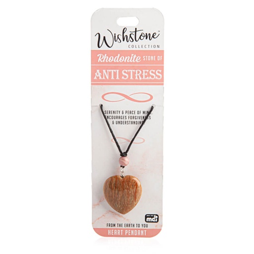 [MI19RHP01] Wishstone Collection Rhodonite Heart Pendant