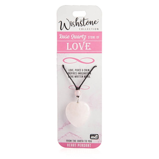 [MI19RQP01] Wishstone Collection Rose Quartz Heart Pendant