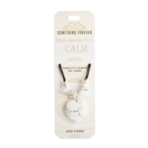 [MI19HLH01] Wishstone Collection White Howlite Heart Pendant