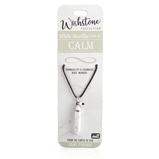 [MI19WCW01] Wishstone Collection White Howlite Point Pendant