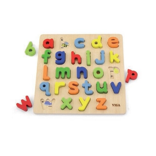 [AB1CAW01] Viga Wooden Block Puzzle Alphabet Lower Case