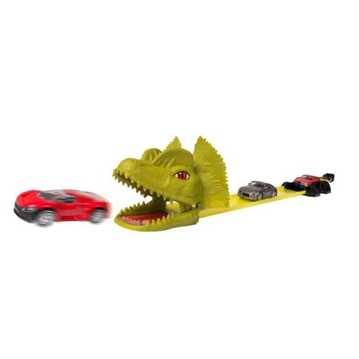 [AB1PTM01] Teamsterz Dino Attack Track Set with 3 Diecast Vehicles