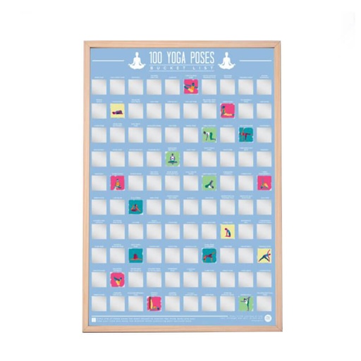 [WV3GAN01] Bucket List Scratch Poster 100 Yoga Poses